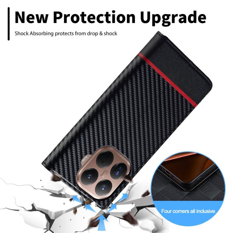 Flip Case Xiaomi 15t Pro Handyhülle Carbon Faser