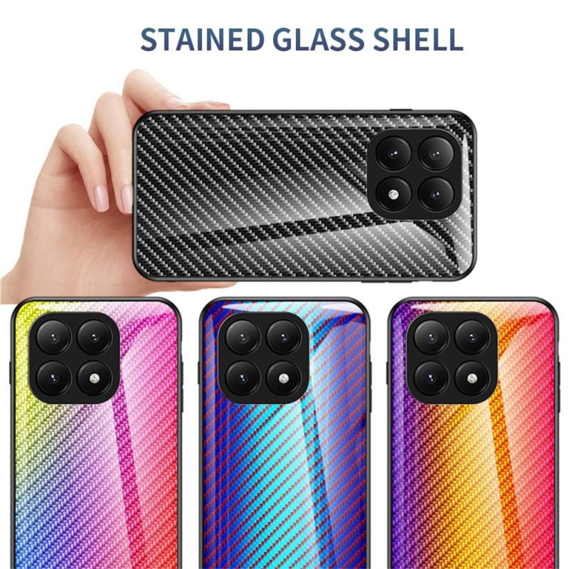 Hülle Für Xiaomi 15t Pro Gehärtetes Glas Mit Carbonfaser-optik