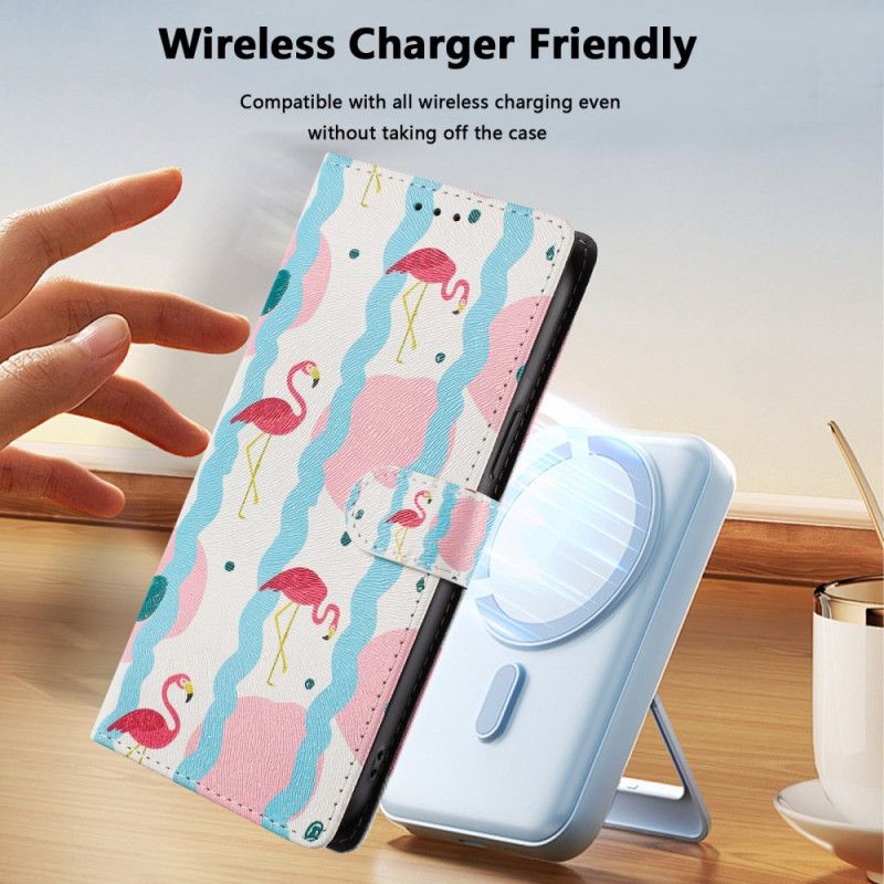 Lederhüllen Für Xiaomi 15t Pro Flamingos