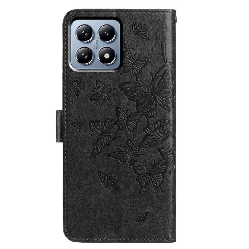 Lederhüllen Für Xiaomi 15t Pro Schmetterlingsdesign