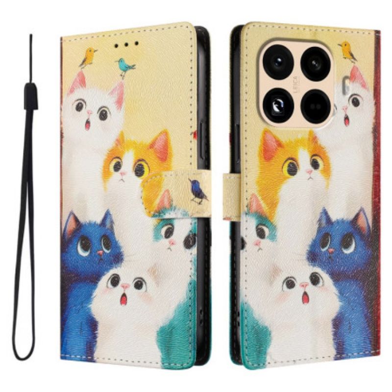 Lederhüllen Xiaomi 15t Pro Bunte Katzen