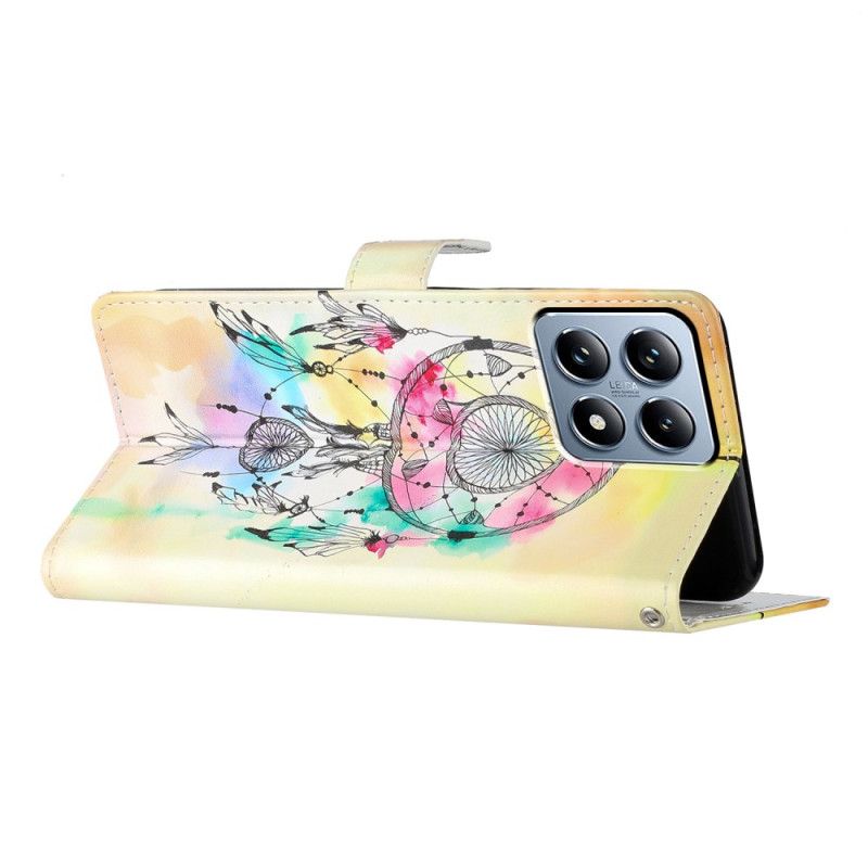 Lederhüllen Xiaomi 15t Pro Handyhülle Aquarell-traumfänger