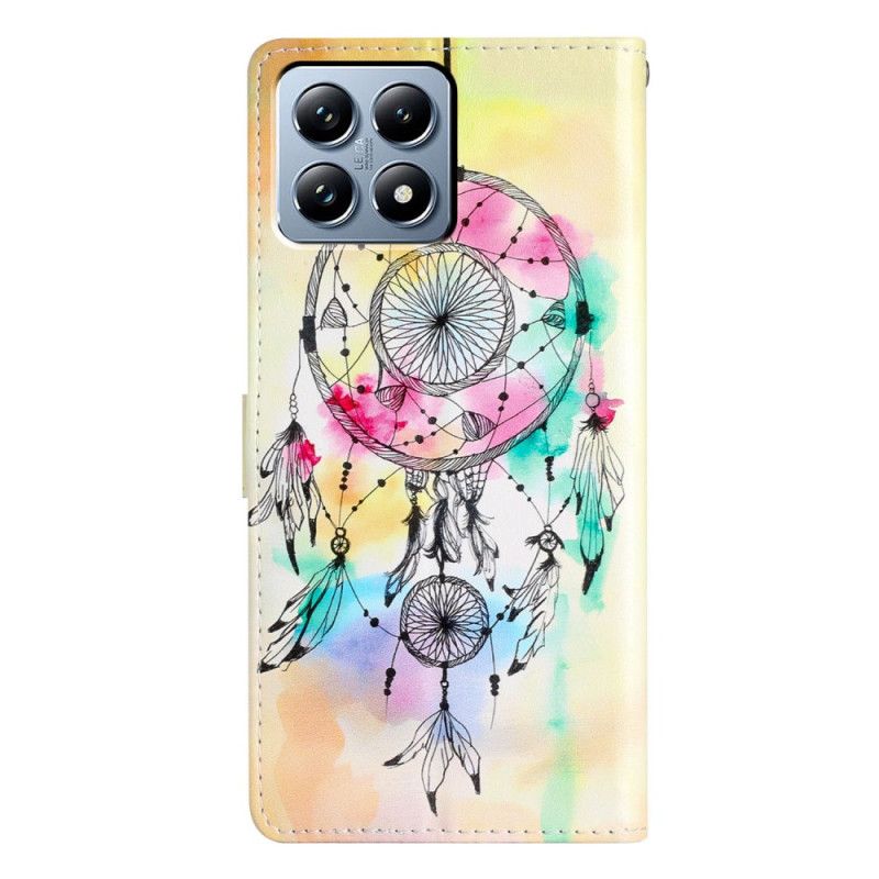 Lederhüllen Xiaomi 15t Pro Handyhülle Aquarell-traumfänger