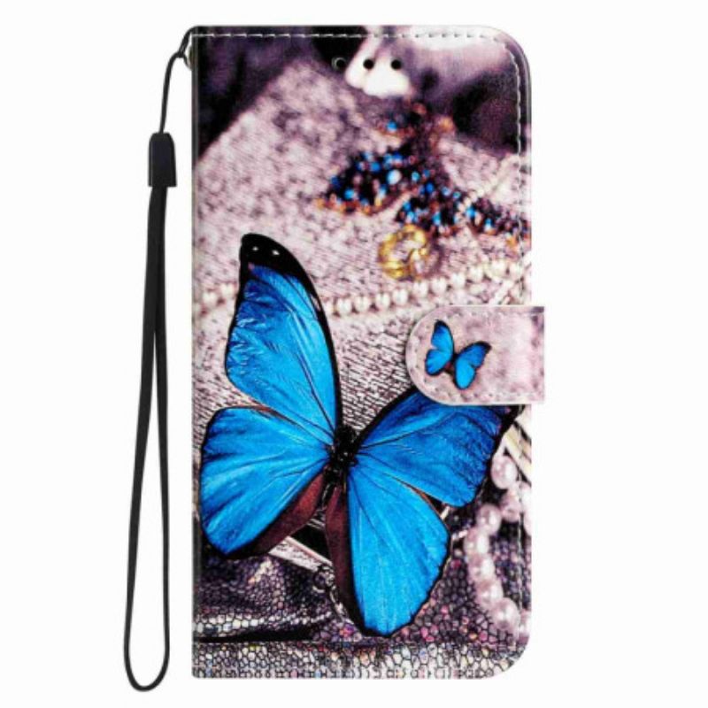Lederhüllen Xiaomi 15t Pro Handyhülle Blauer Schmetterling