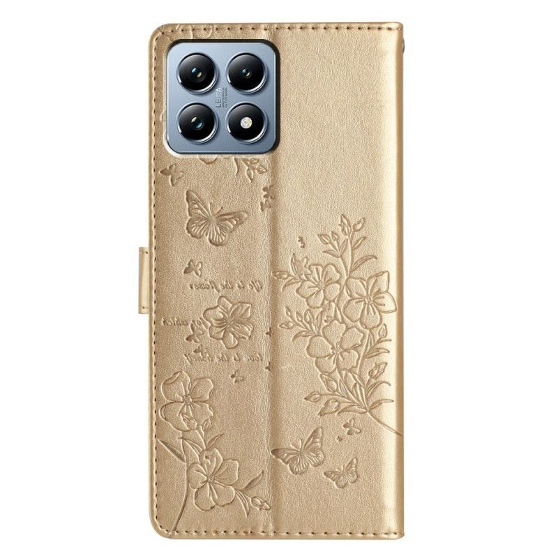 Lederhüllen Xiaomi 15t Pro Handyhülle Blumenmuster