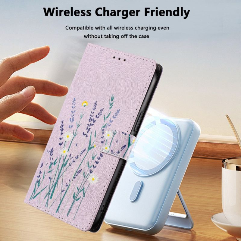 Lederhüllen Xiaomi 15t Pro Handyhülle Lavendel