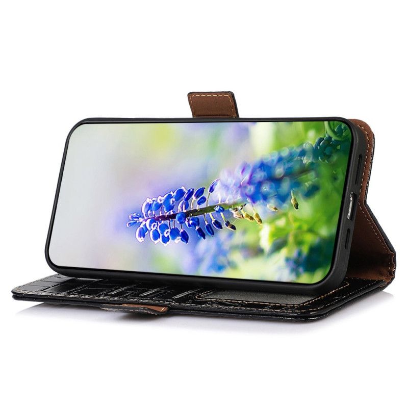 Lederhüllen Xiaomi 15t Pro Handyhülle Leder In Krokodiloptik