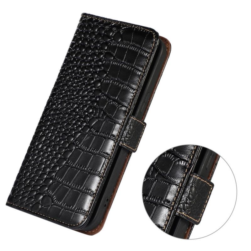 Lederhüllen Xiaomi 15t Pro Handyhülle Leder In Krokodiloptik