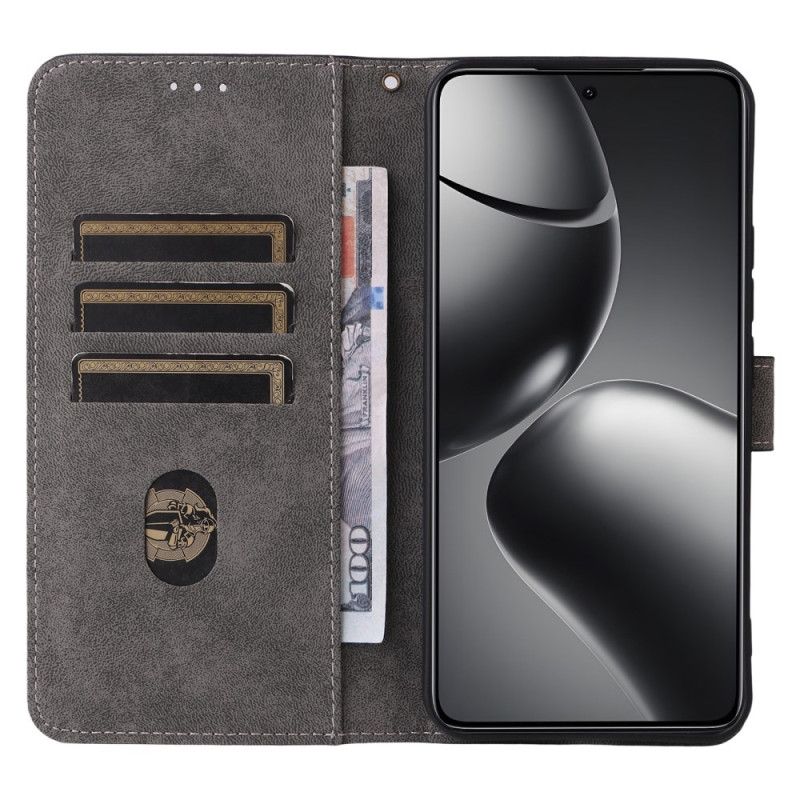 Lederhüllen Xiaomi 15t Pro Handyhülle Rfid-geldbörse In Wildlederoptik