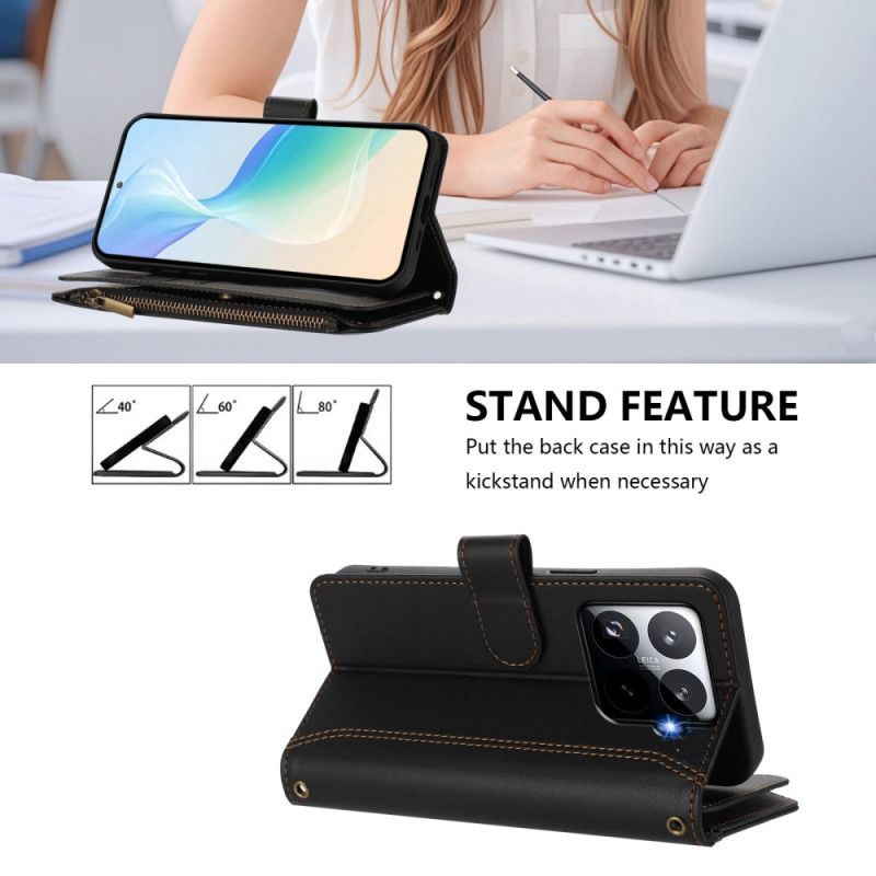 Lederhüllen Xiaomi 15t Pro Handyhülle Riemengeldbörse