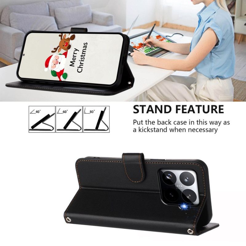 Lederhüllen Xiaomi 15t Pro Magsafe Lederoptik Mit Riemen