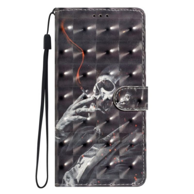 Lederhüllen Xiaomi 15t Pro Rauchendes Skelett