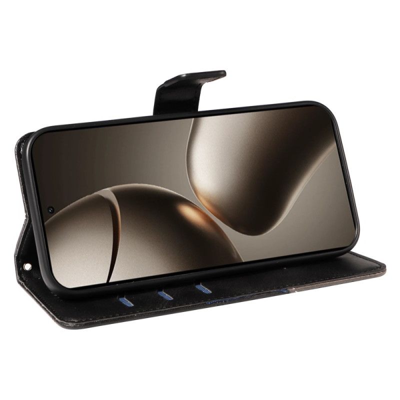 Lederhüllen Xiaomi 15t Pro Zweifarbiges Geometrisches Muster