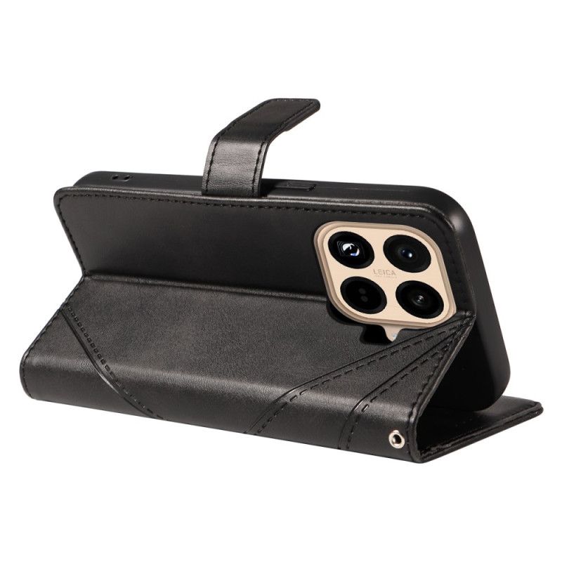 Lederhüllen Xiaomi 15t Pro Zweifarbiges Geometrisches Muster