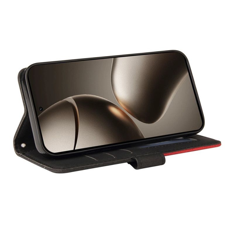 Lederhüllen Xiaomi 15t Pro Zweifarbiges Wellenmuster