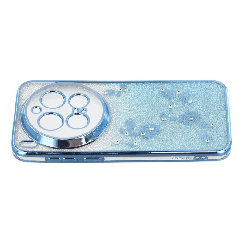 Hülle Für Vivo X300 Pro Riemen Mit Blumen Und Strasssteinen