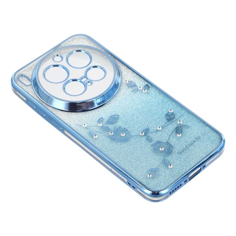 Hülle Für Vivo X300 Pro Riemen Mit Blumen Und Strasssteinen