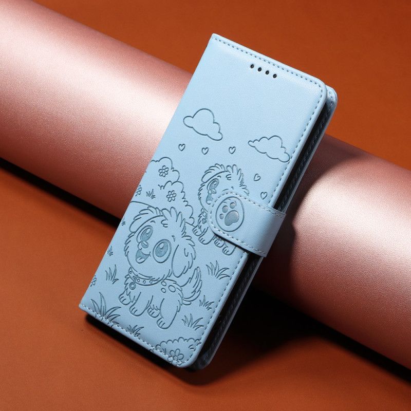 Lederhüllen Für Vivo X300 Pro Hundemuster Mit Riemen