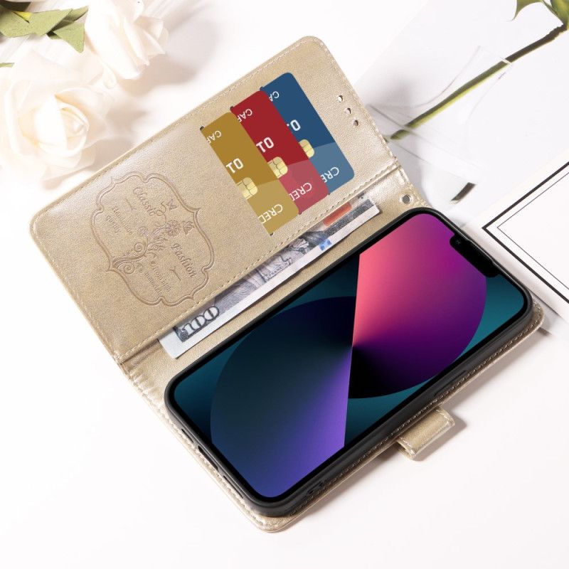 Lederhüllen Vivo X300 Pro Blumen- Und Schmetterlingsmuster