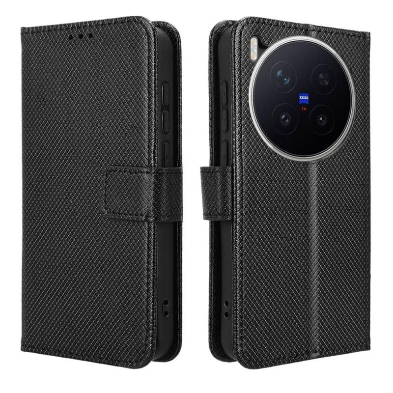 Lederhüllen Vivo X300 Pro Diamantstruktur