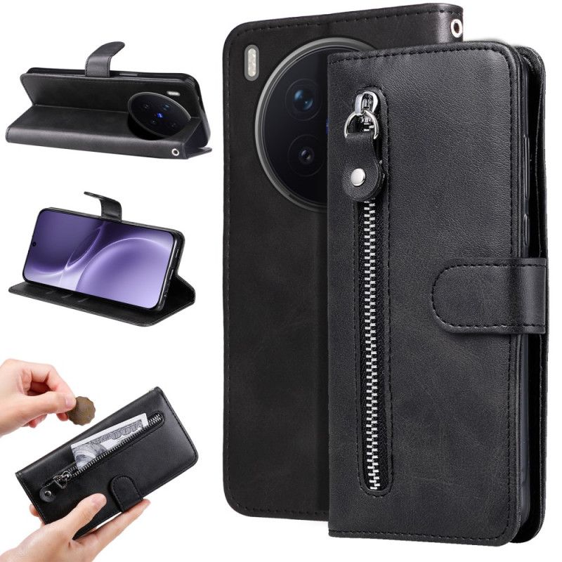 Lederhüllen Vivo X300 Pro Reißverschlusstasche