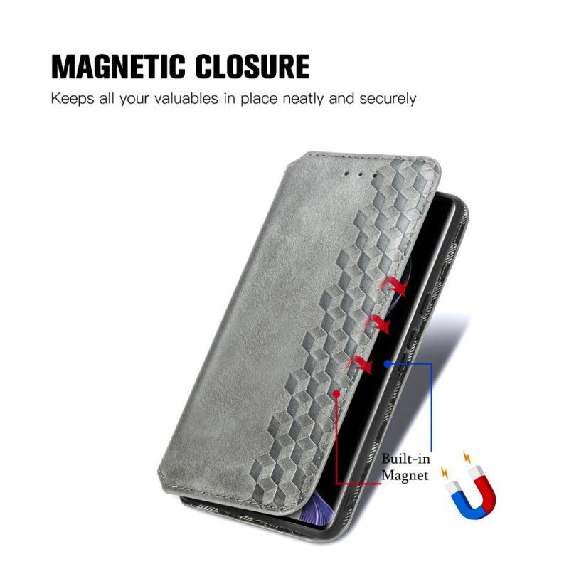 Flip Case Vivo V40 5g Handyhülle Wildlederoptik Mit Rautenmuster