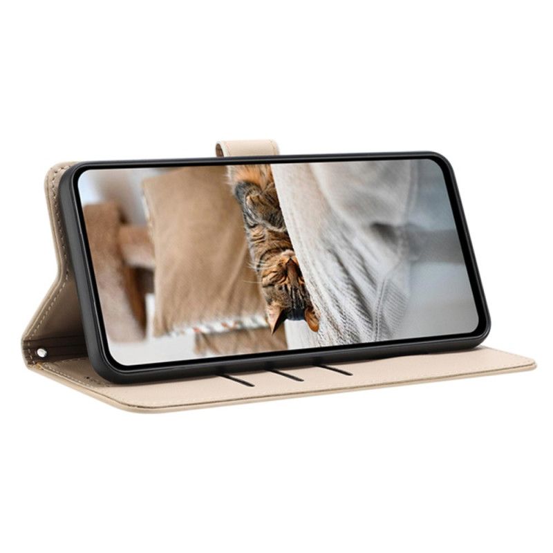 Lederhüllen Für Vivo V40 5g Katzenmuster Mit Tragegurt