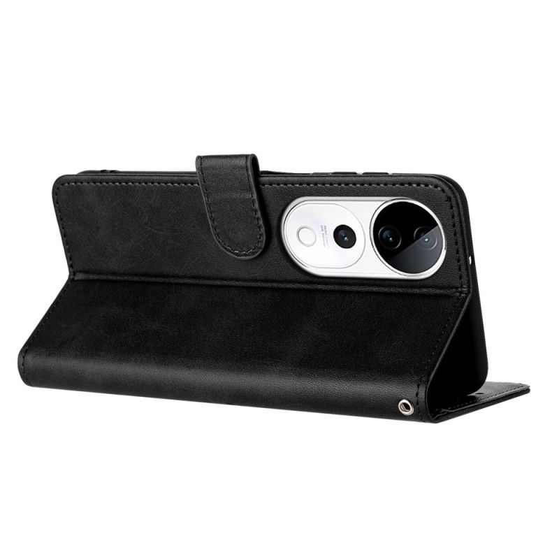 Lederhüllen Für Vivo V40 5g Lederoptik Mit Tragegurt
