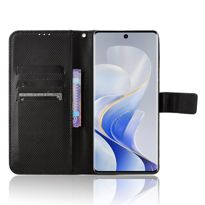Lederhüllen Vivo V40 5g Diamantstruktur