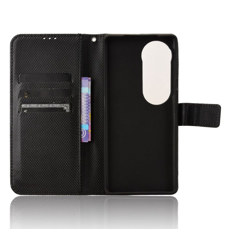 Lederhüllen Vivo V40 5g Diamantstruktur