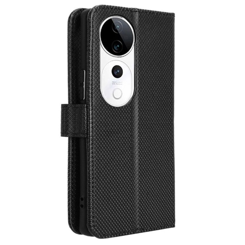 Lederhüllen Vivo V40 5g Diamantstruktur