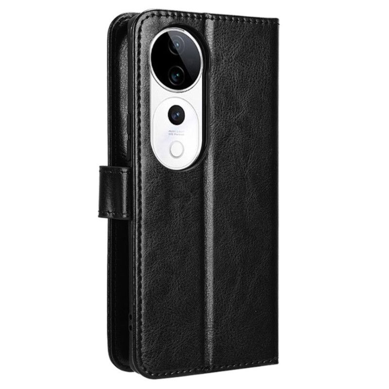 Lederhüllen Vivo V40 5g Handyhülle Glänzendes Kunstleder