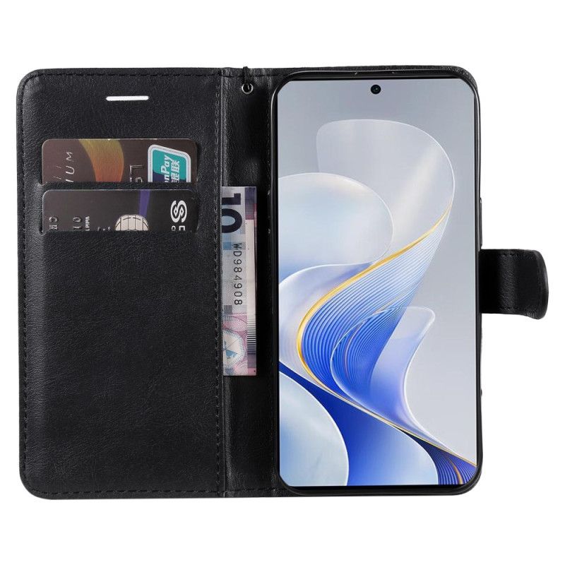 Lederhüllen Vivo V40 5g Handyhülle Lederriemen-effekt