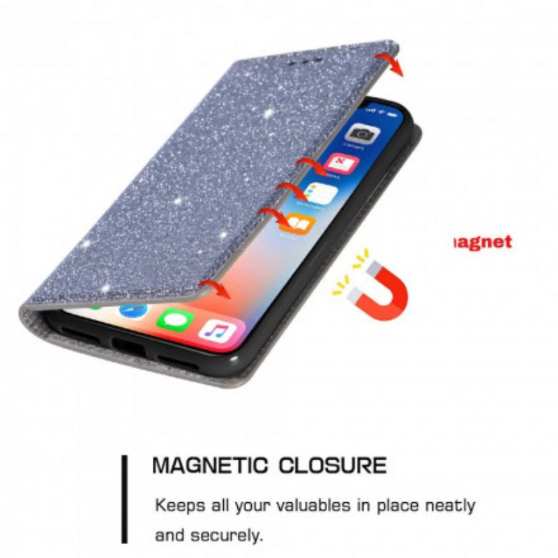 Flip Case Iphone 13 Glitzer-stil