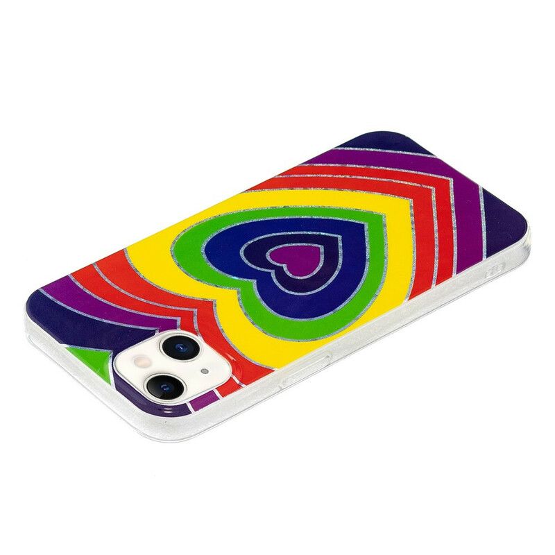 Hülle Für Iphone 13 Psychedelisches Herz