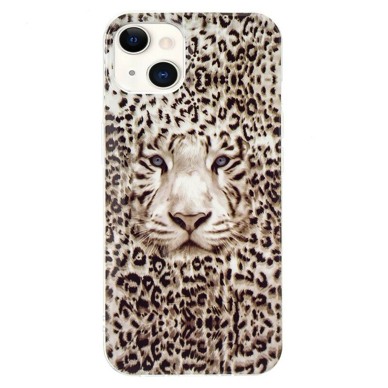 Hülle Iphone 13 Fluoreszierender Leopard