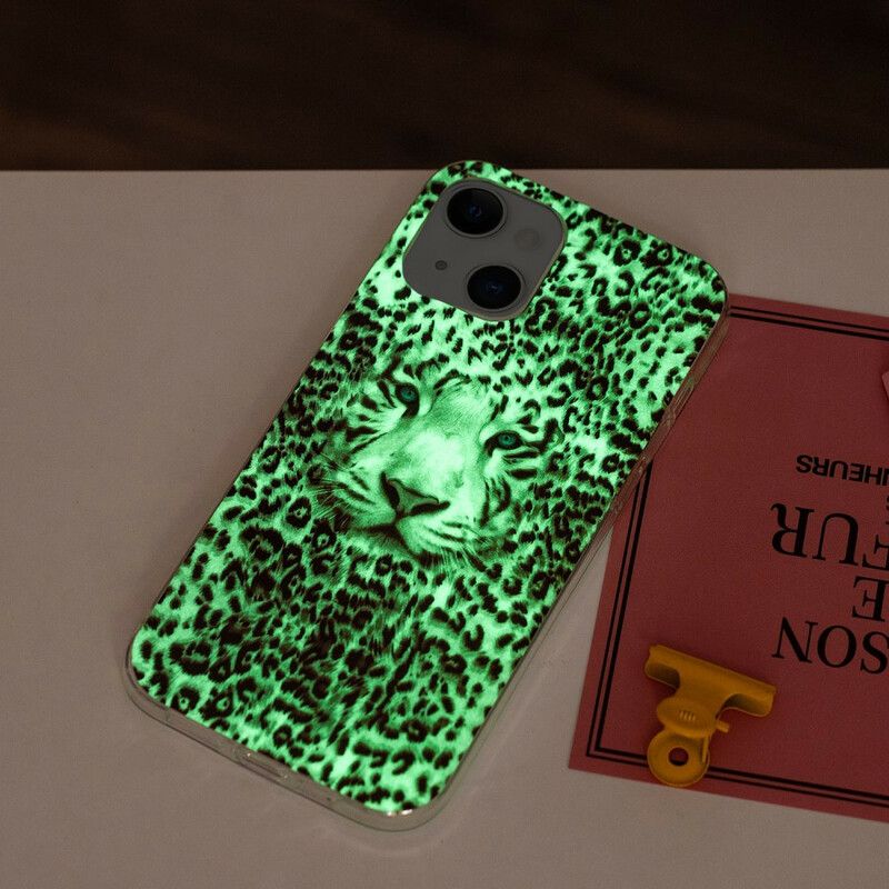 Hülle Iphone 13 Fluoreszierender Leopard