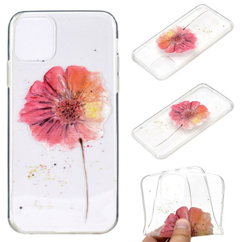 Hülle Iphone 13 Handyhülle Transparentes Mohn-aquarell