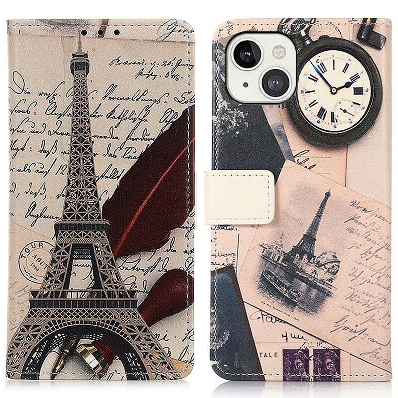 Lederhüllen Für Iphone 13 Eiffelturm Des Dichters