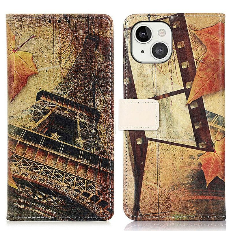 Lederhüllen Für Iphone 13 Eiffelturm Im Herbst