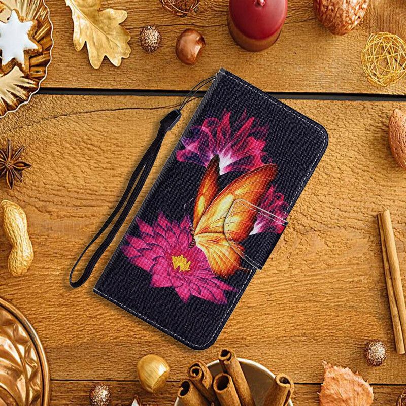 Lederhüllen Für Iphone 13 Schmetterling Und Lotus