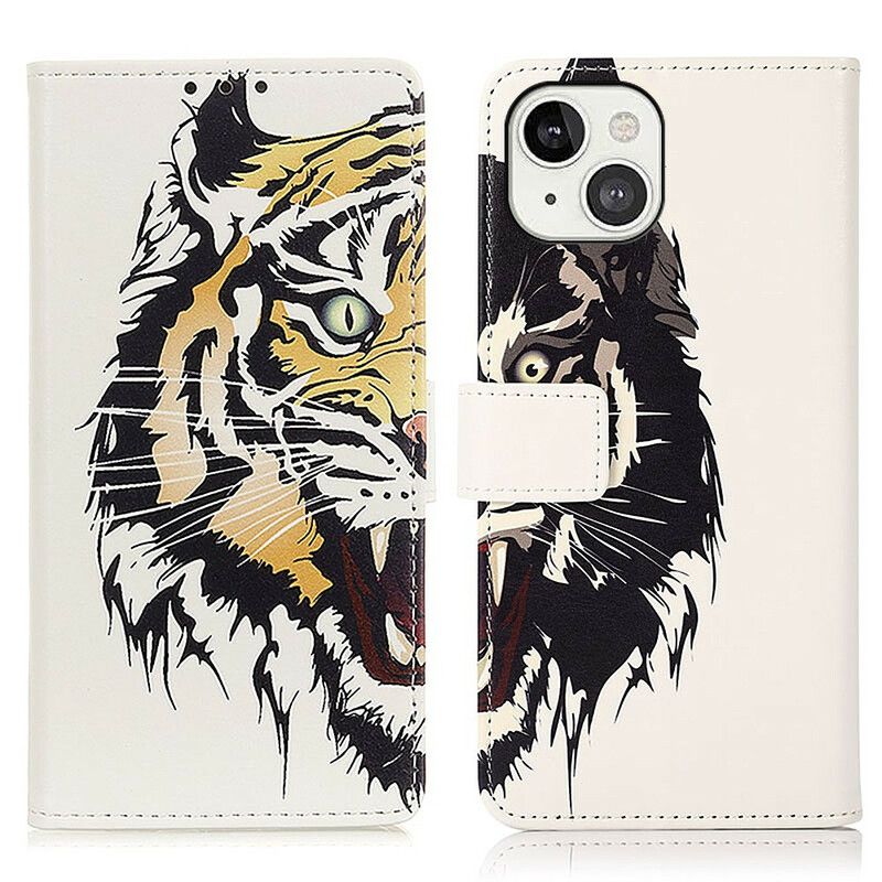Lederhüllen Für Iphone 13 Wilder Tiger