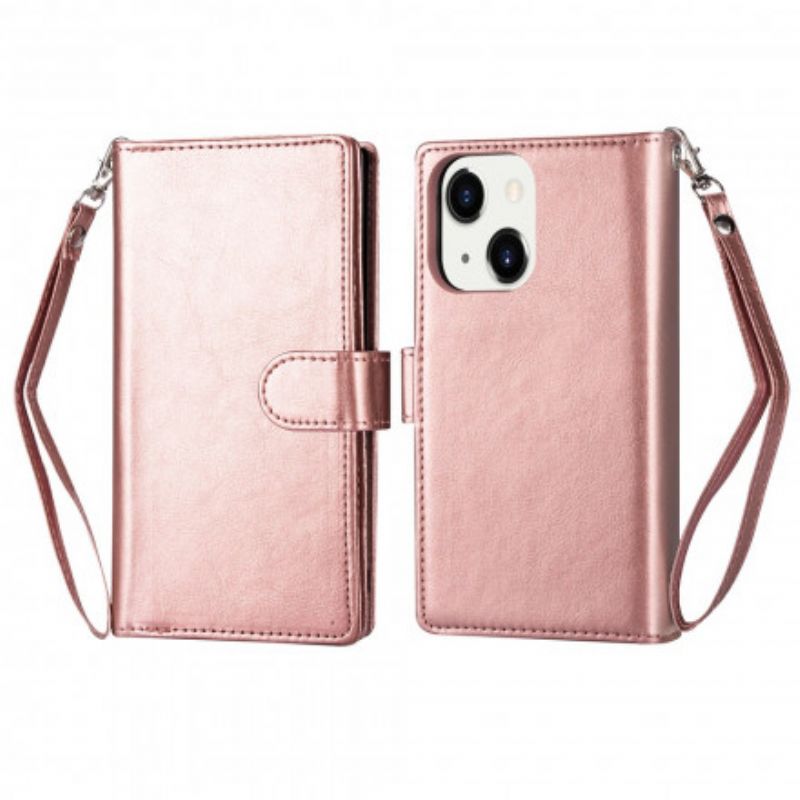 Lederhüllen Iphone 13 Abnehmbares Etui 9 Kartenhalter