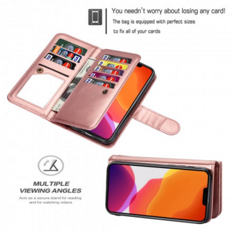 Lederhüllen Iphone 13 Abnehmbares Etui 9 Kartenhalter