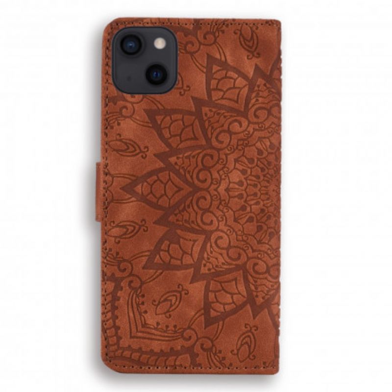 Lederhüllen Iphone 13 Barock-mandala