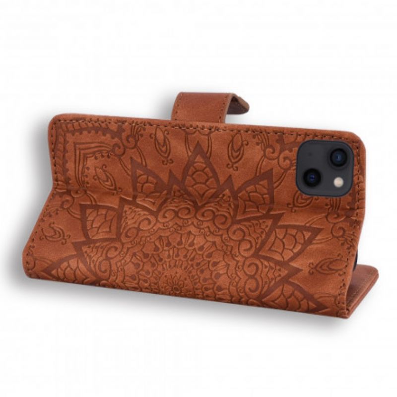Lederhüllen Iphone 13 Barock-mandala