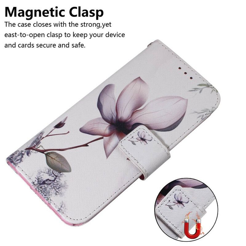 Lederhüllen Iphone 13 Handyhülle Alte Rosa Blume