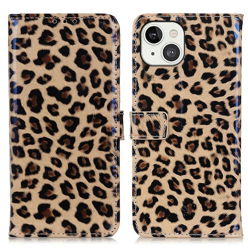 Lederhüllen Iphone 13 Handyhülle Leopard