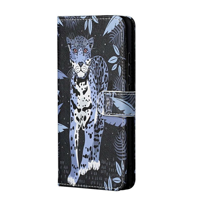 Lederhüllen Iphone 13 Handyhülle Leopard Riemchen