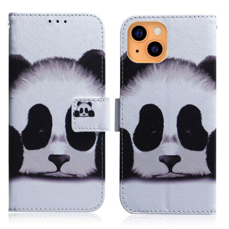 Lederhüllen Iphone 13 Handyhülle Pandagesicht